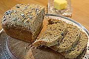 Fresh baked bread for breakfast